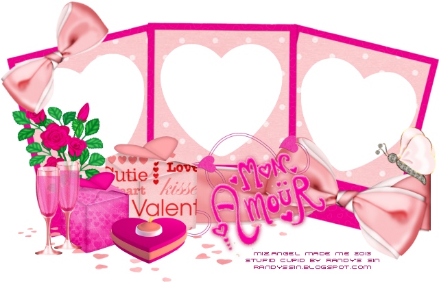 Kim - Valentine Cluster Frame Png (650x455), Png Download