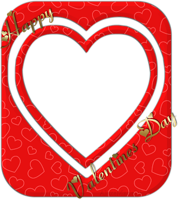Cu Happy Valentines Frame Cu - Valentines Frames (358x400), Png Download