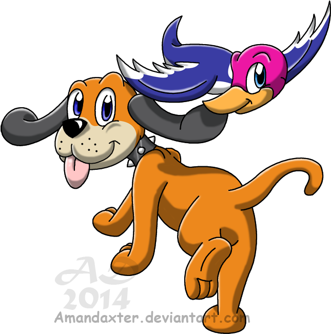 Duck Hunt Dog By Amandaxter On Deviantart - Dog (728x700), Png Download