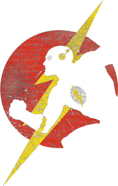 Justice League Flash Symbol Knockout Women's T-shirt - Illustration (792x810), Png Download