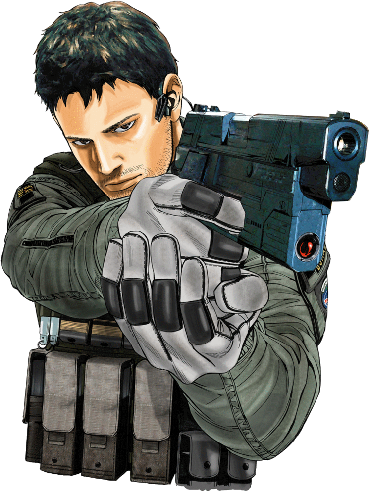 Chris Redfield - Resident Evil Heavenly Island Claire (786x1017), Png Download