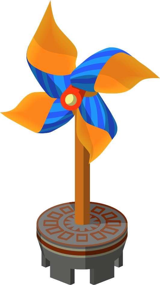 Pinwheel Artwork - Moulin A Vent Png (532x949), Png Download
