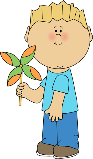 Boy With A Spring Pinwheel - Pinwheel Clipart (322x550), Png Download