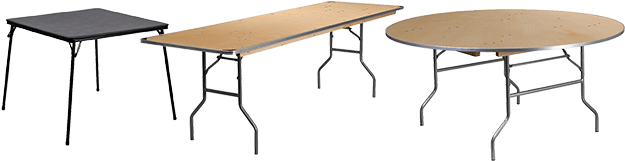 Folding Tables - Flash Furniture 30'' X 96'' Rectangular Heavy Duty (650x270), Png Download