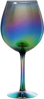 Rainbow Luster Xl Wine Glass - Iridescent Wine Glasses (480x480), Png Download