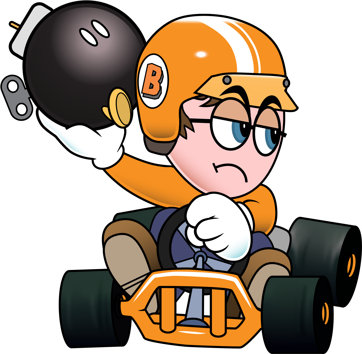 Super Mii Kart Vector - Mii Kart (1551x1599), Png Download