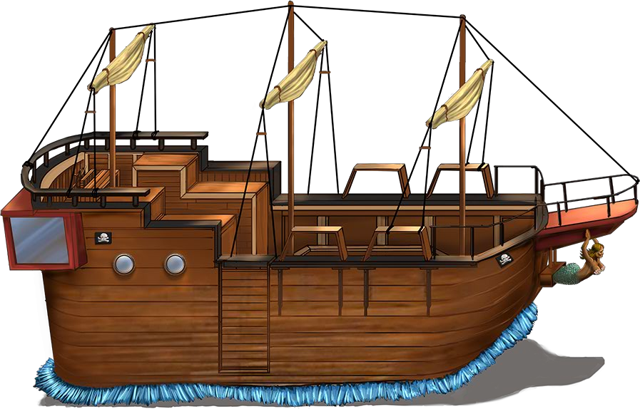 Pirate Ship Float - Pawn Stars Pirate Ship Car (897x574), Png Download