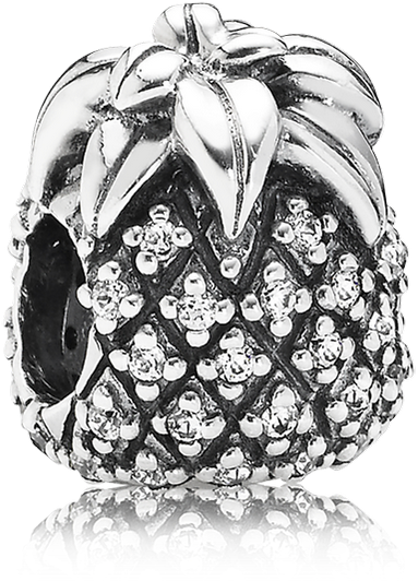Sparkling Pineapple, Clear Cz - Pandora Pineapple Charm (999x999), Png Download