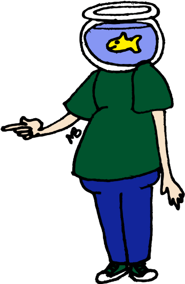 #doodle It Sucks To Be A Fish Head - Cartoon (400x596), Png Download