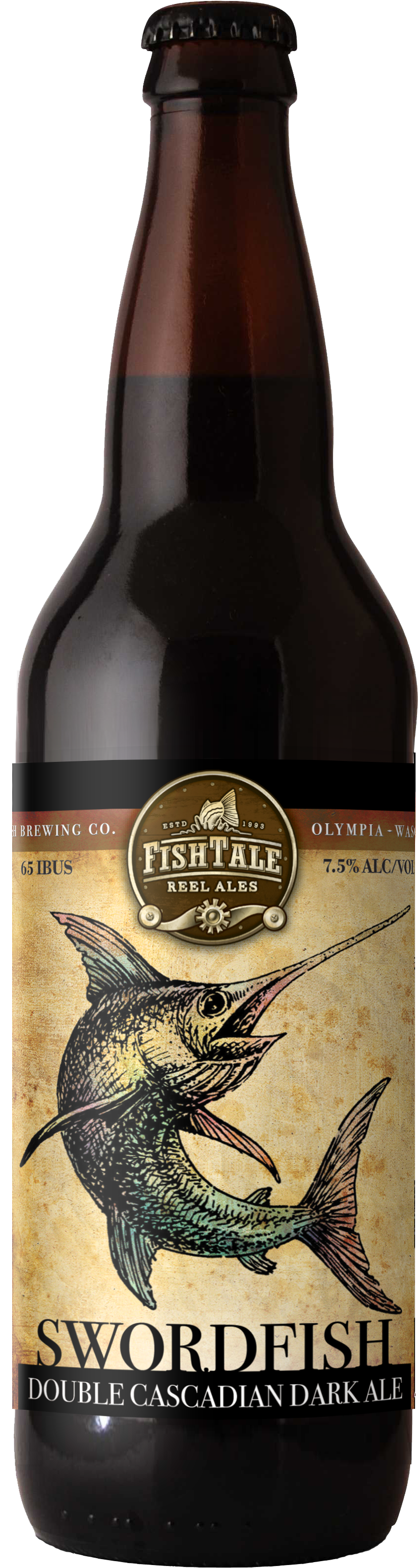 Fish Tale Reel Ales - Swordfish - Fish Brewing Company / Fishbowl Brewpub (1020x3308), Png Download