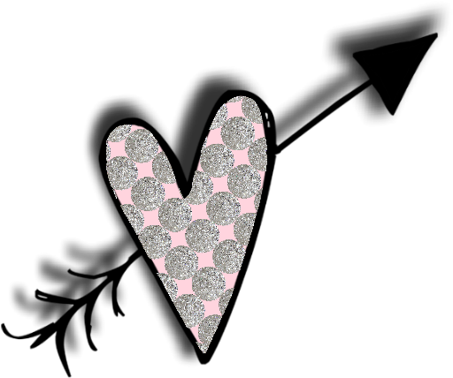 Heart Love Aesthetic Elements Scrapbooking Heartarrow - Heart (551x454), Png Download