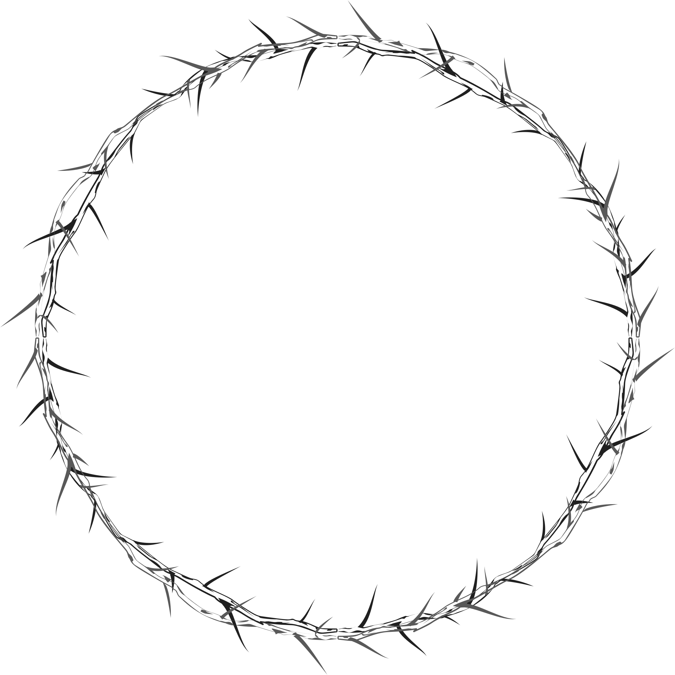 Crown Of Thorns 2 Svg Black And White Library - Marcos En Circulo Png (2268x2268), Png Download