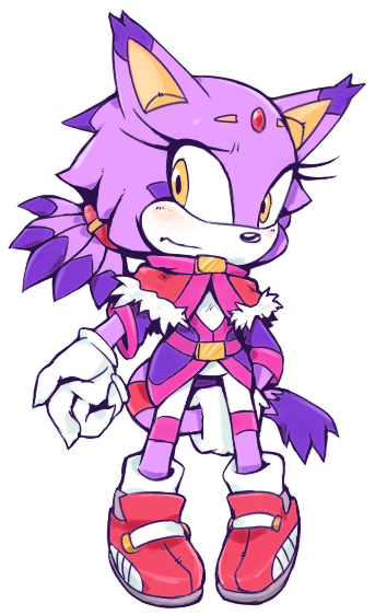 Blaze The Cat By Cylent-nite On Deviantart - Blaze The Cat Redesign (350x575), Png Download
