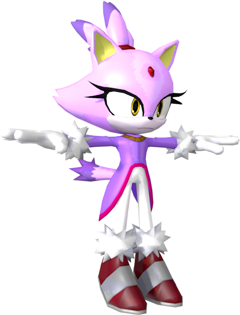 Download Zip Archive - Blaze The Cat Model (750x650), Png Download
