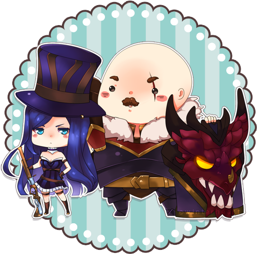 Caitlyn And Braum - Cartoon (538x538), Png Download