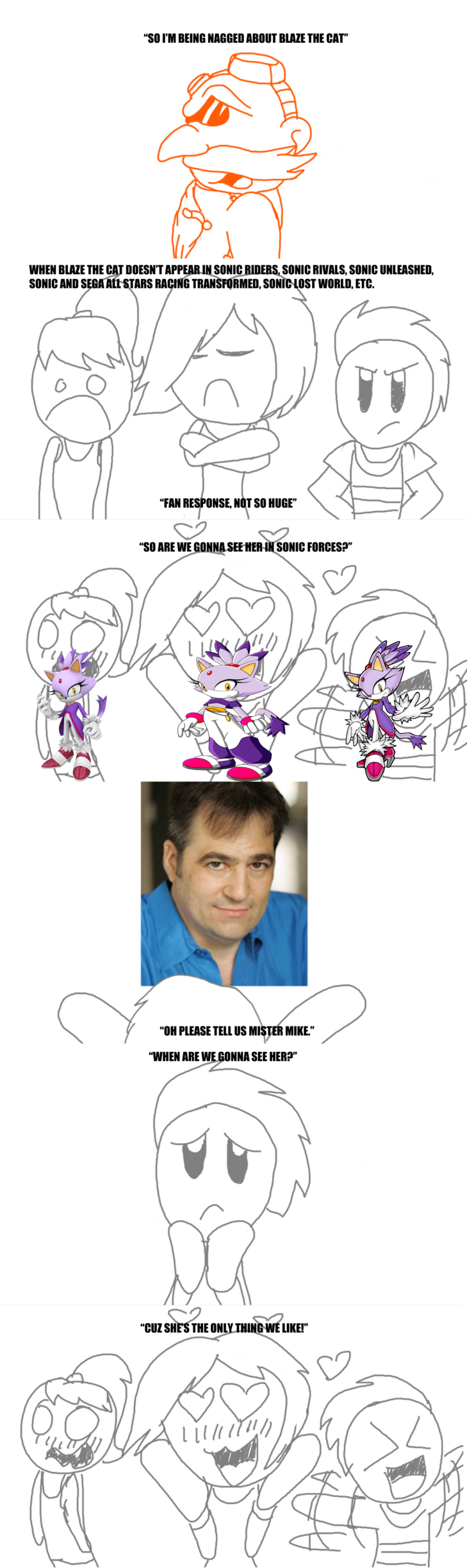 I Say We Nag Mike Pollock About Blaze The Cat - Mike Pollock (728x2768), Png Download