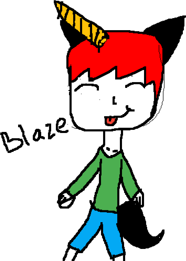 Blaze Aphmau - Cartoon (1000x1000), Png Download