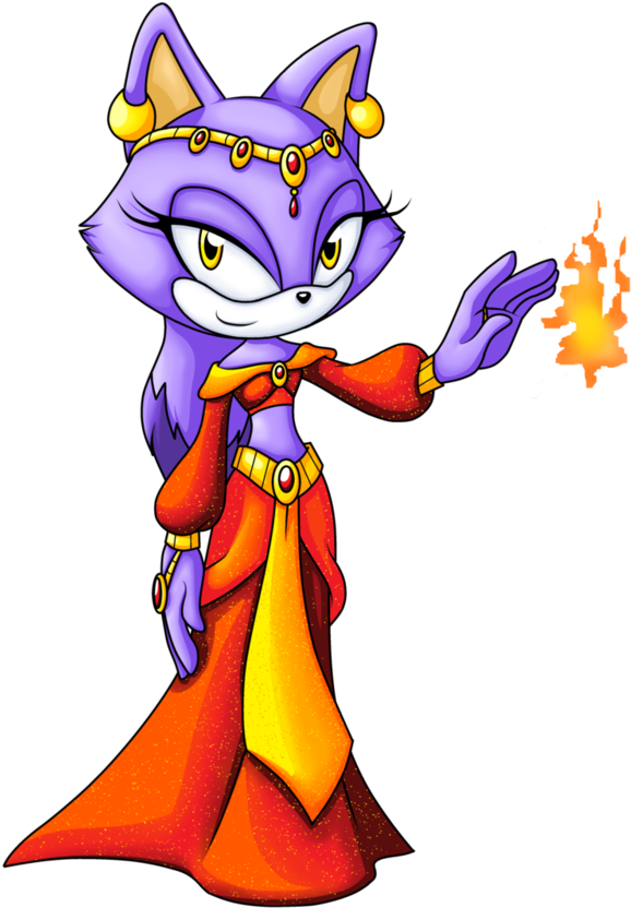 Fit For A Princess Sonic Edition - Blaze The Cat Dress (800x1000), Png Download
