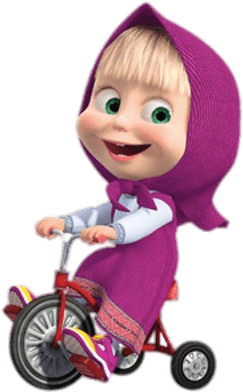 Masha En Triciclo - Masha Eo Urso Vetor (400x400), Png Download