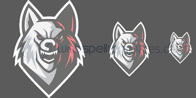 Clan Logo Vector Sizes L039 Mascot Wolf - Sketch Mascot Logo Wolf (800x400), Png Download