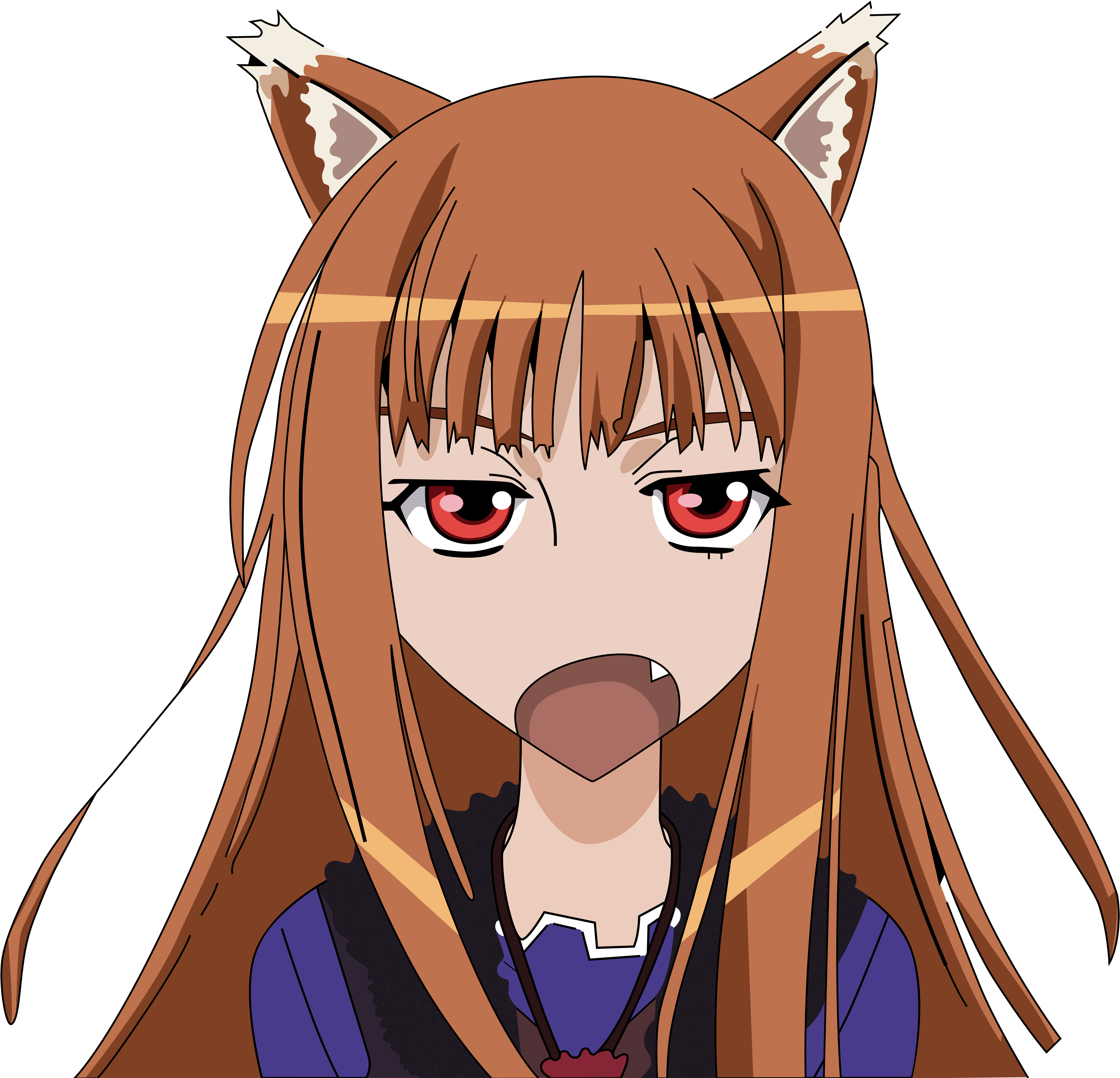 Download Png - Anime Spice And Wolf (4000x3856), Png Download