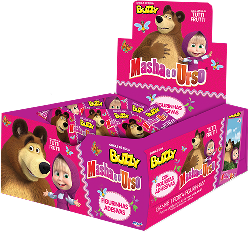 Chicle Masha Y El Oso Tutti-frutti - Masha And The Bear 50 Ml Toilet Bag Eau De Toilette (500x600), Png Download