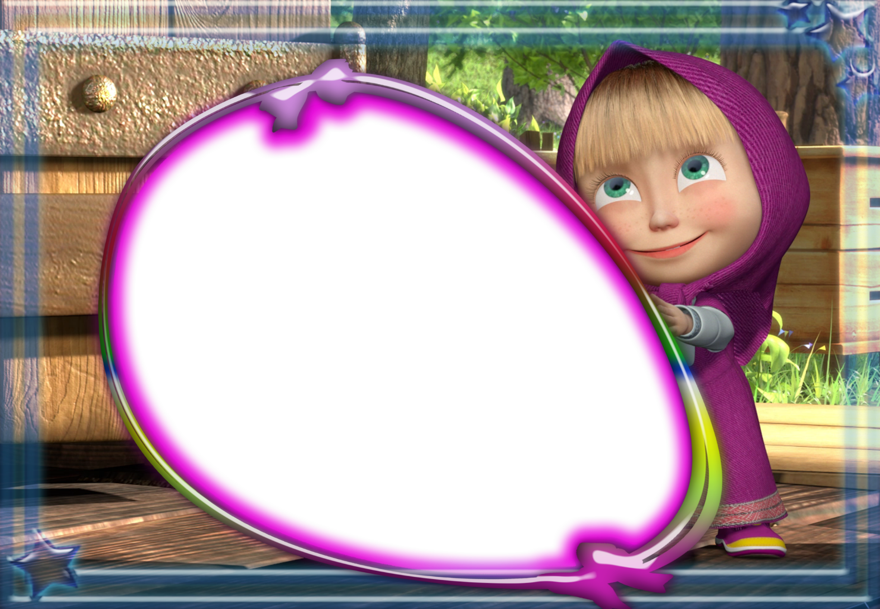 Efecto De Fotos De La Categoría - Portaretratos De Masha Y El Oso (1800x1246), Png Download