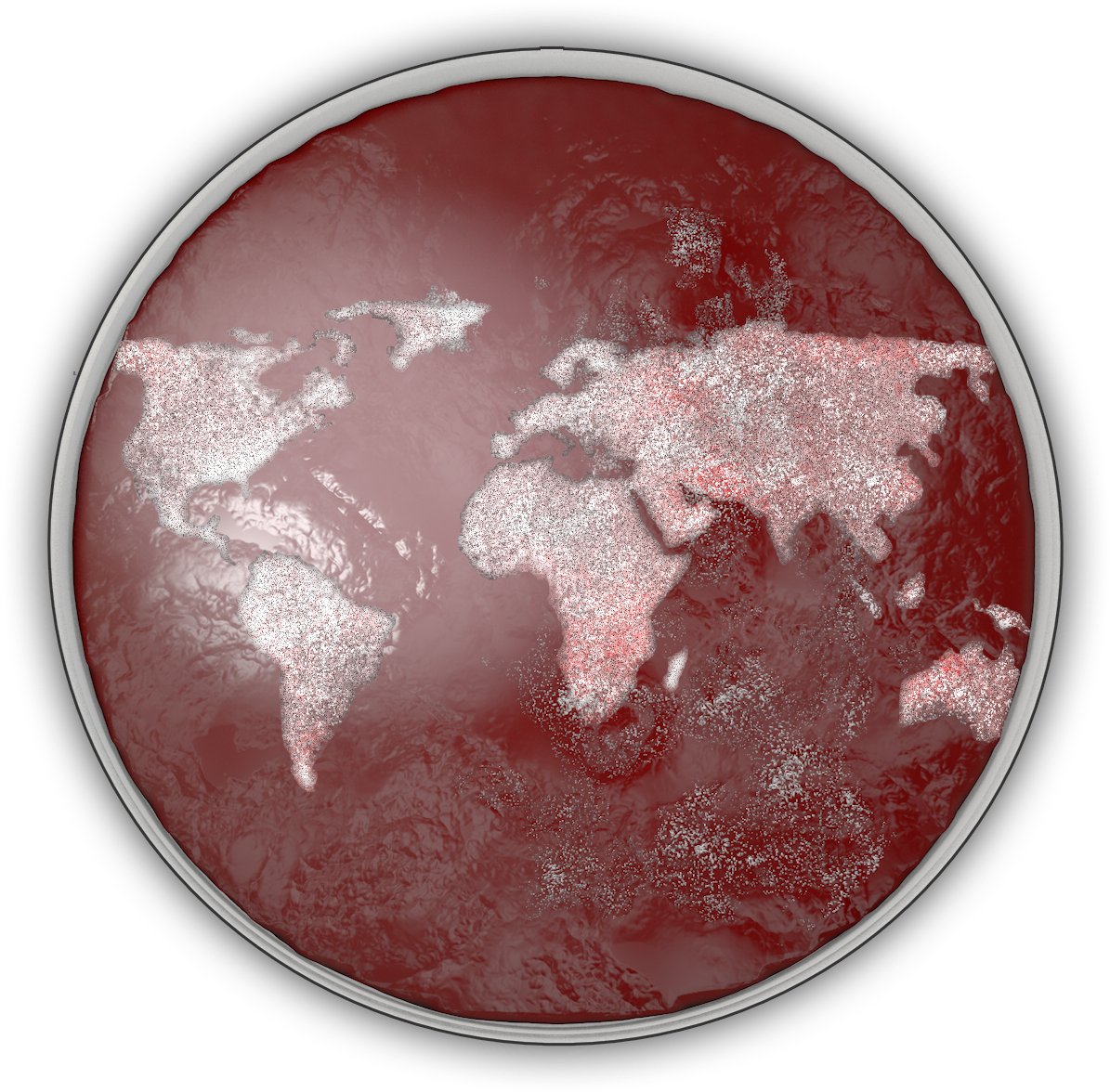 World Petri - World Map With Sahara Desert (1250x1250), Png Download