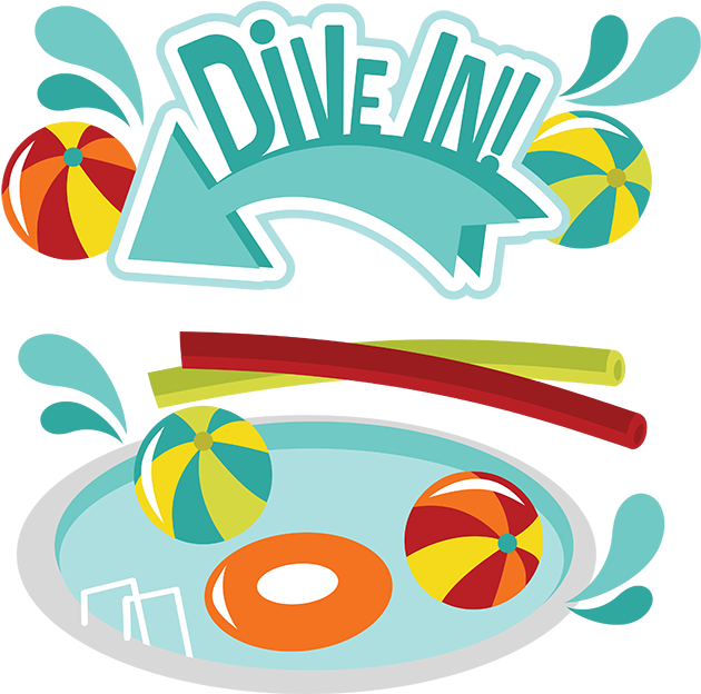 Dive In Svg Scrapbook Collection Swimming Pool Svg - Dive In Clip Art (648x623), Png Download