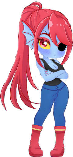 Freetoedit Undyne Undertale Kawaii - Undertale (240x510), Png Download