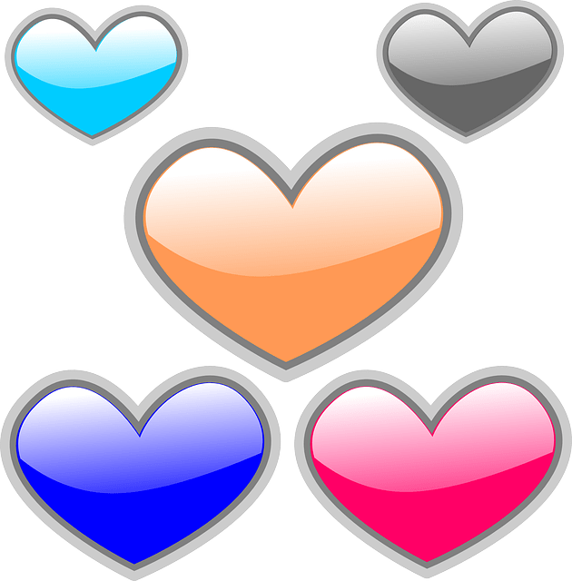 4 Hearts Clipart (630x640), Png Download