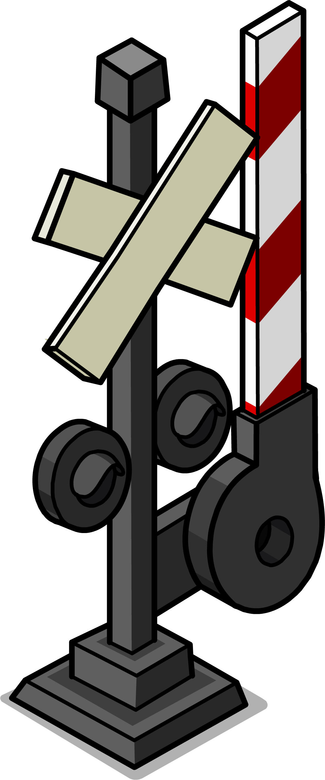 Railroad Crossing Sign Sprite 003 (1041x2492), Png Download