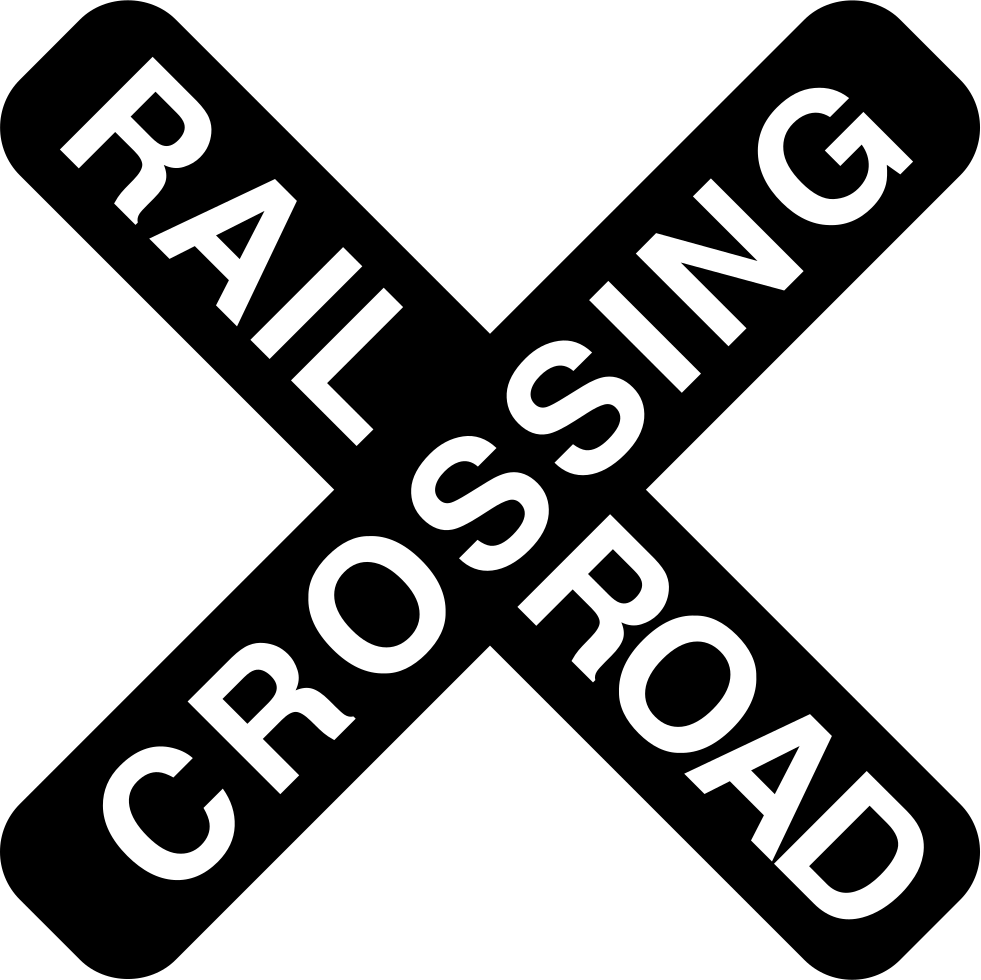 Rail Road Crossing Cross Signal Comments - Railroad Crossing Graphic (981x980), Png Download