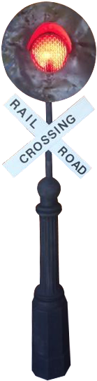 Railroad Crossing Light On Chairish - Sign (370x580), Png Download