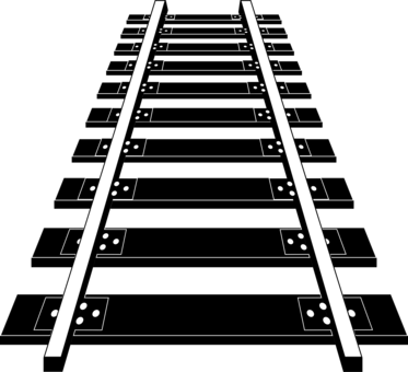 Rail Transport Train Track Crossbuck Rail Profile - Railroad Tracks Clipart (373x340), Png Download