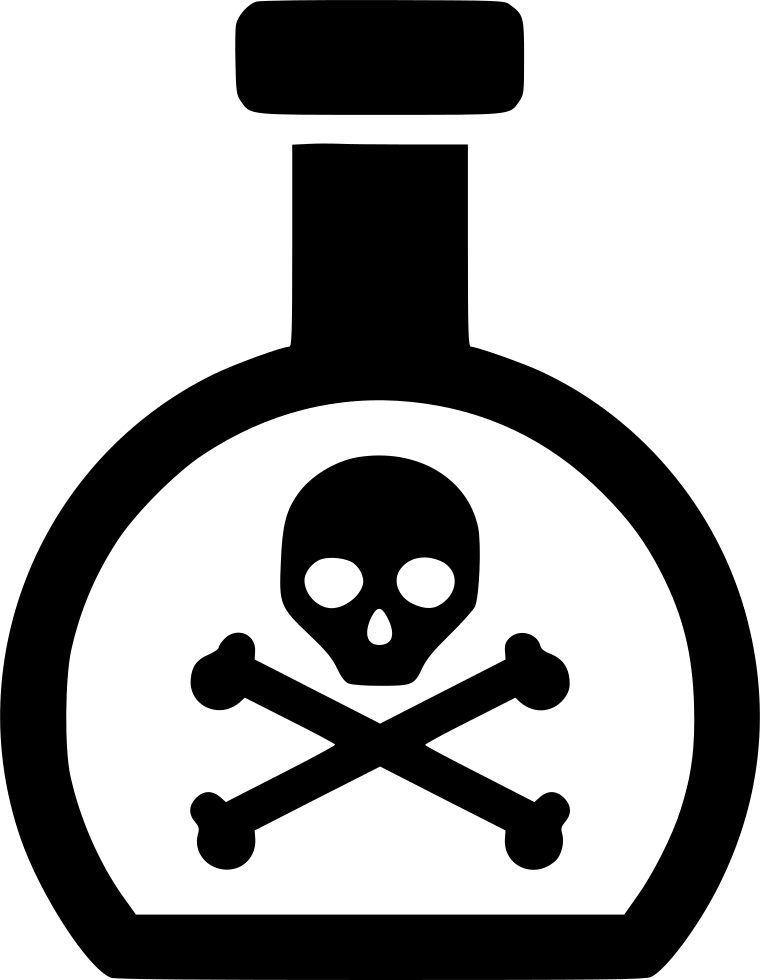 Png File - Poison Icon Grey (760x980), Png Download