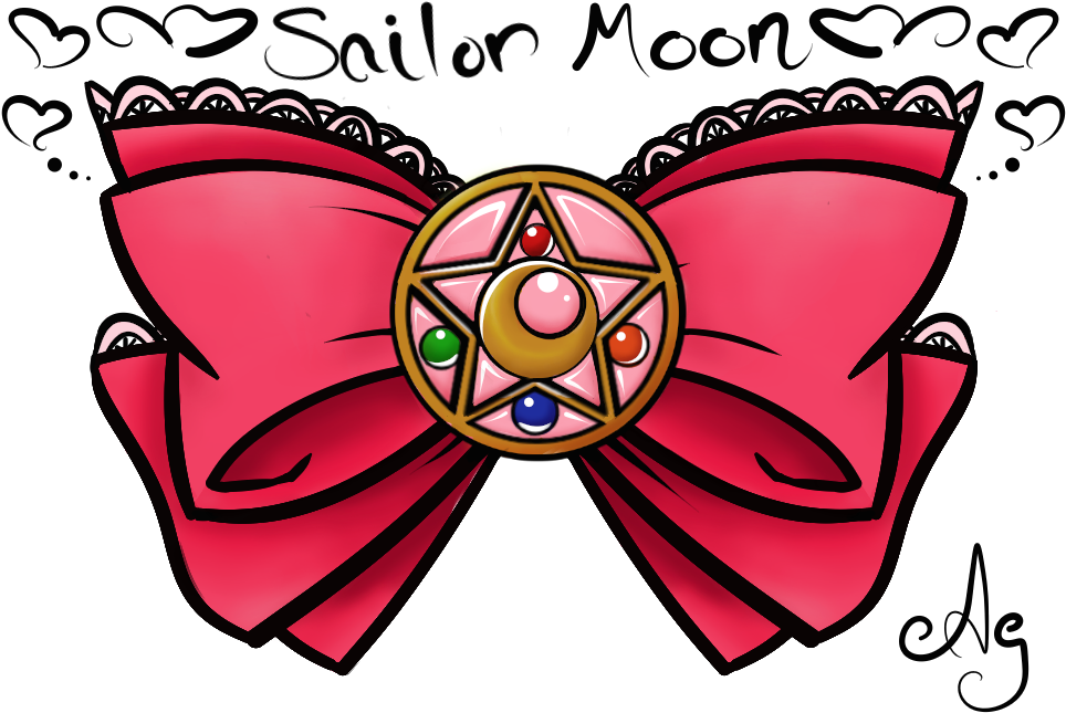 Sailor Moon Bow By Miss - Painting (982x689), Png Download