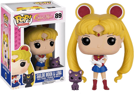 Sailor Moon And Luna Pop Vinyl Figure - Sailor Moon Pop (600x600), Png Download