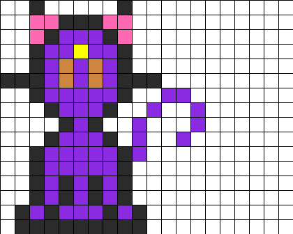 Luna In Sailor Moon Perler Bead Pattern / Bead Sprite - Perler Bead Sailer Moon Cat Pattern (420x336), Png Download
