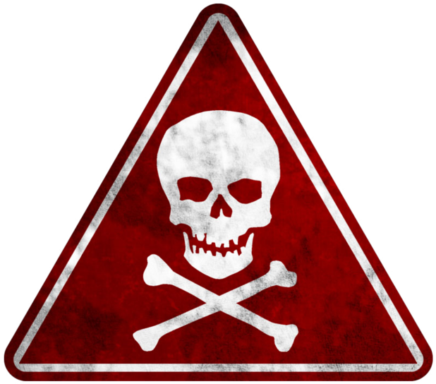 Officials Warn People Not To Eat Fish From Area Waterway - Skull Skull Skull Rectangle Sticker (986x555), Png Download