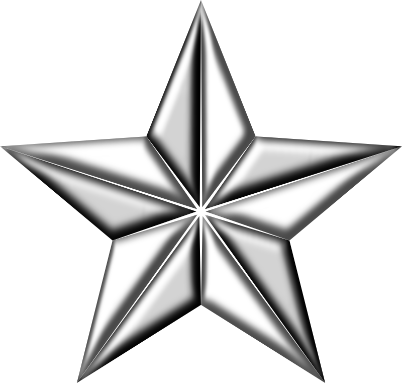 Medium Image - Silver Star (800x761), Png Download