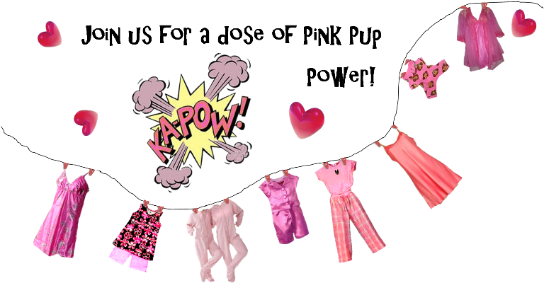Pink Pups Pink Pj Pawty Header - Pop Art (768x412), Png Download