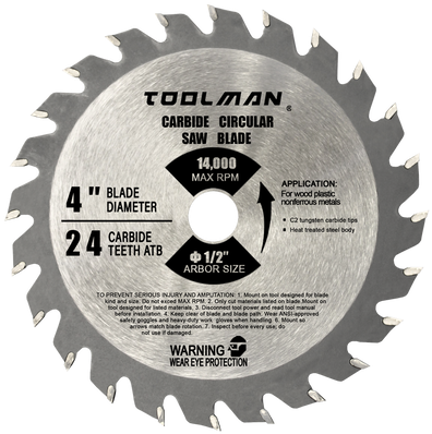 4" 24t Mini Cabride Tripped Circular Saw Mighty-mite - Circular Saw Blades (498x498), Png Download
