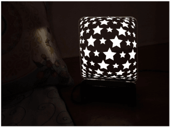 Lmp-09 3d Star Perspective Dim Lamp - Monochrome (350x350), Png Download