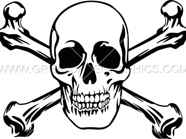 Skull And Cross Bones - Cross And Skull Bones (640x480), Png Download