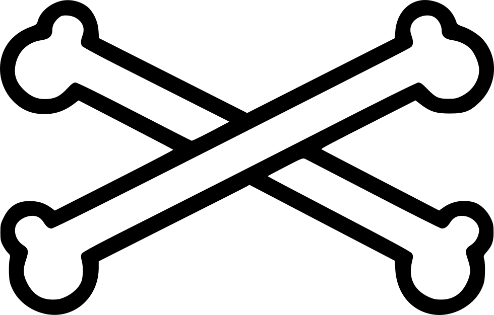 Bones Skull Skeleton Cross - Skull Cartoon (980x626), Png Download