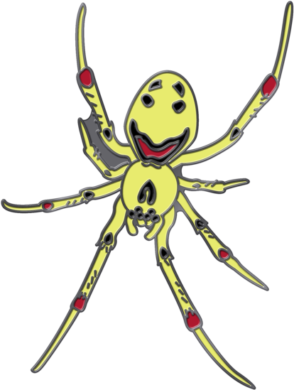 Hawaiian Happy-face Spider Pin - Theridion Grallator (600x600), Png Download