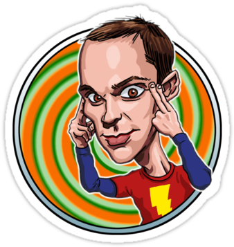 Curiosita' - Sheldon Cooper (375x360), Png Download
