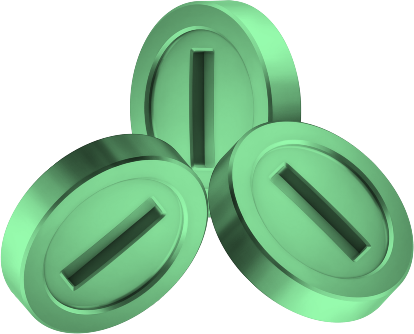 Green Coin - Green Coin Png (1662x1271), Png Download