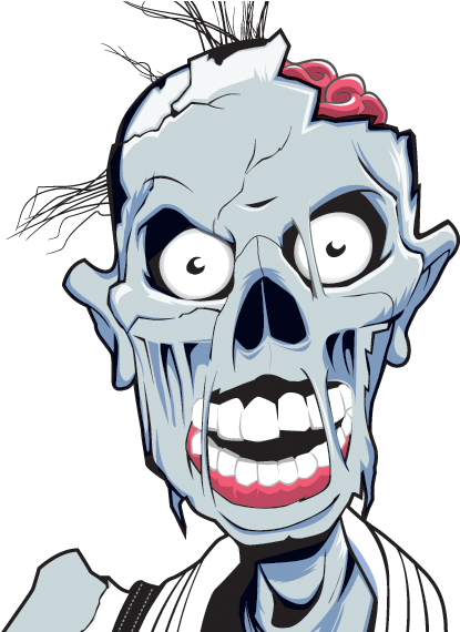 Zombie-head - Illustration (569x569), Png Download